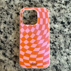 iPhone 15 Pro Case- Sonix Pink Checkmate